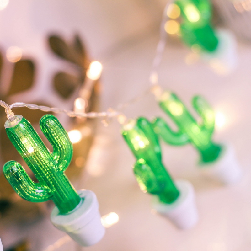 1.5M 10 Led Creative Home Indoor Table Tree Hanging Decoration Fairy Cactus Light