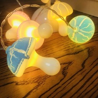 Plastic Color Cracked Led Mushroom Bottle Love Box Night Lights