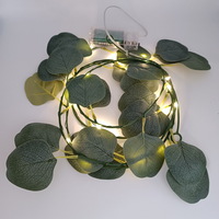2 Meter Eucalyptus Vine Copper Wire Wedding Decoration Lights Led Light Warm White Green Leaf with F