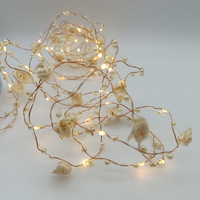 Pearl Led Lights for Decoration Small Battery Powered Warm White Beige Rose Bead Light