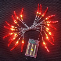 Warm Led String Fairy Light Decorative String Lights 5m 50 Led Multicolor Chili Pepper Lights