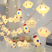 Rocket Astronaut Spaceman Children Party Bedroom Battery Operated Fairy Lights