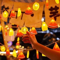 Summer Fruit Banana Pineapple Strawberry Battery Operated 3m 20 Led Fairy Night String Lights