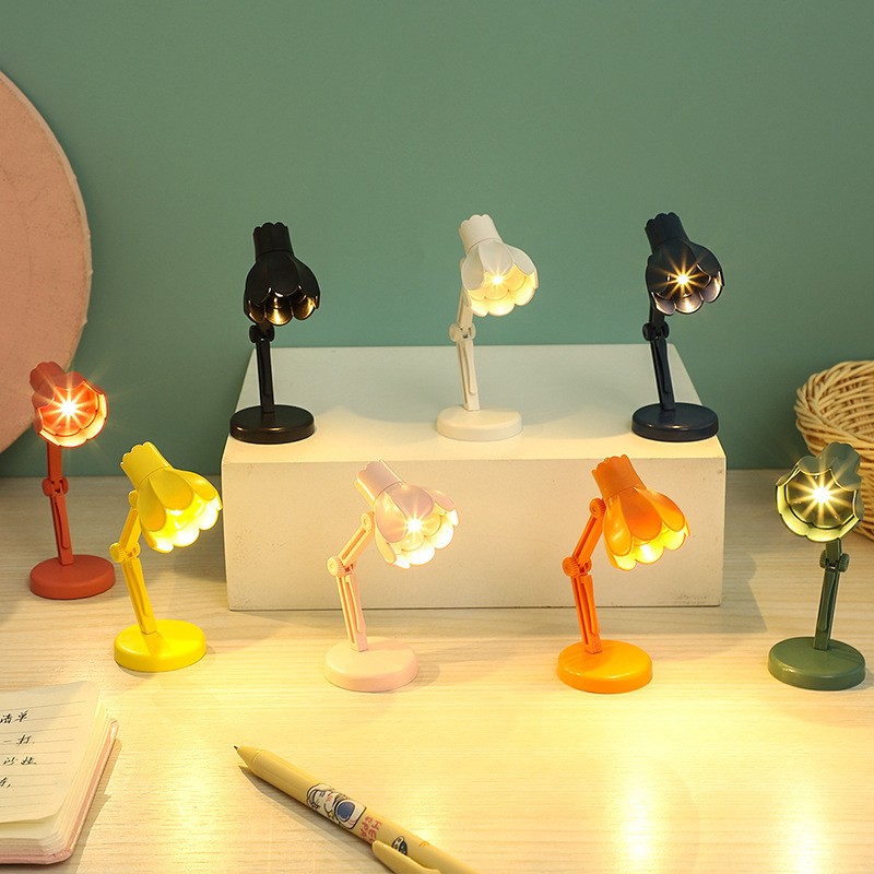 Mini LED Desk Lamp for Night Reading Warm White Emittance Battery Operated