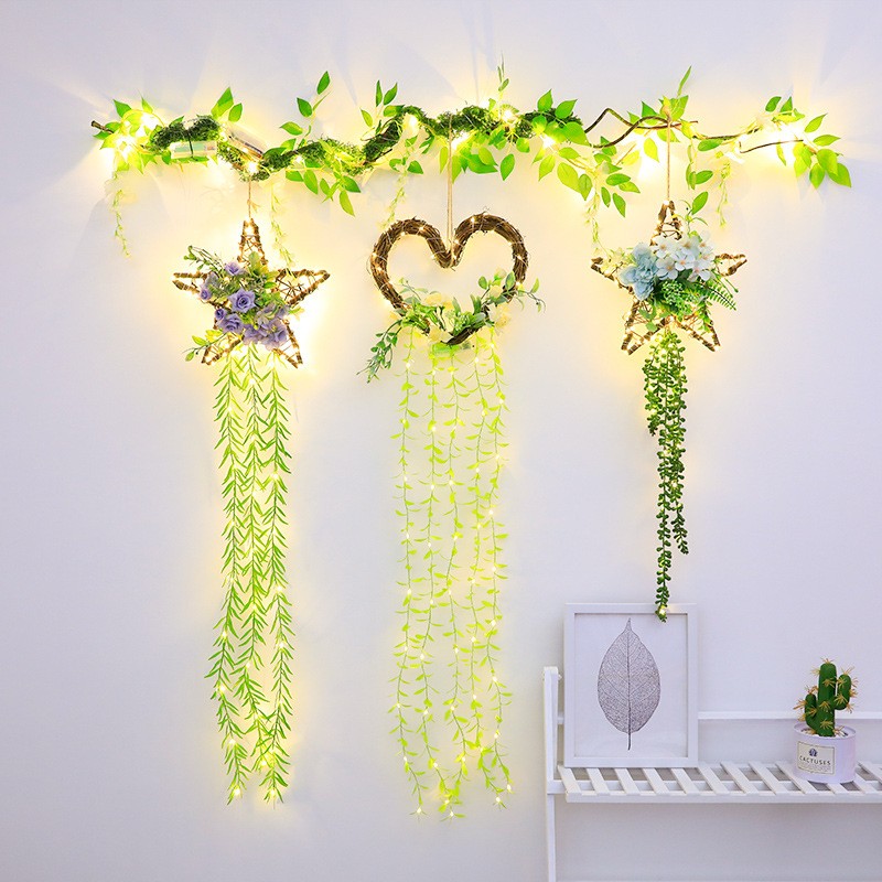 Chinese the Latest in Christmas Garland with Led Lights Battery-operated Artificial Flower Garlands 