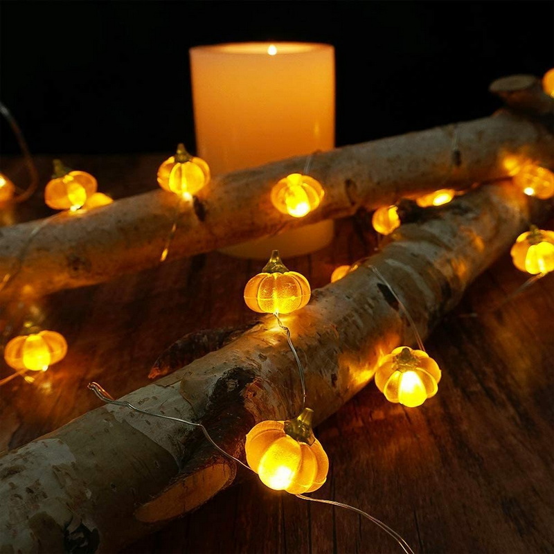  Halloween 2m 20Led Pumpkin Warm White Led Wire Fairy String Lights