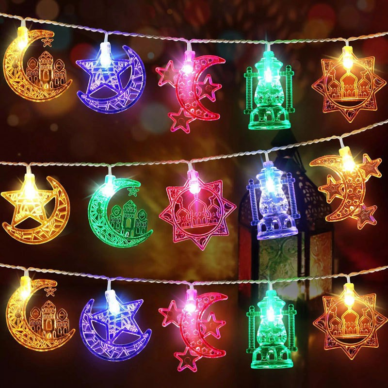 Room Festival Christmas Outdoor Decorative 20 Led the Moon Star Lights