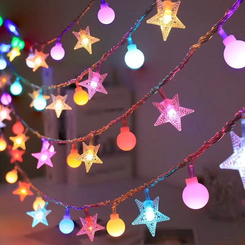 11 Kinds Party Wedding Decoration 6M 40Led Battery Box Powered Multicolor Warm Fairy Ball Star Moon 