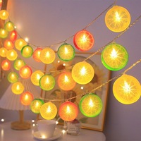 3M 40LED IP44 Warm White Twinkle Battery Operated Fairy Lemon Slice String Lights