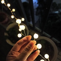 3M 100Led 8 Modes Battery Powered White Ball Night Balcony String Lights Christmas