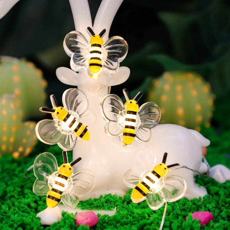 Clear Yellow Bee Sunflower 20 Micro Mini LED String Lights Hot Christmas Party Festival Decoration