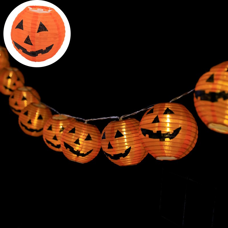 Pumpkin Lanterns Halloween Decoration 10 LED Decorative String Lights