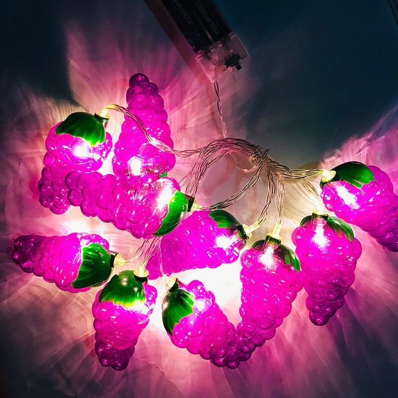Pretty Plastic Grapes Light 10 Led Battery Power Wire String Lights