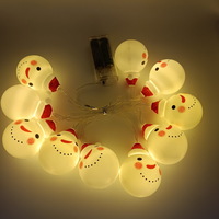 Snow Man Chain Battery Powered String Light Wholesale Warm White Led Christmas Lights