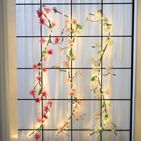 Wedding Party Garden Home Table Wall Decorative Branches Rose Romantic Led Light Pink Hanging Blosso