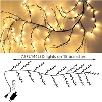 Remote Control On/Off Timer Artificial Plants Decorative Fairy 144 Led Branch Light