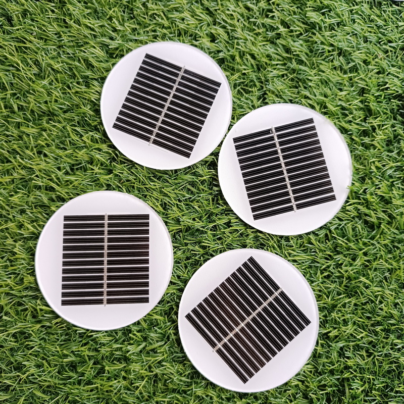 Crystalline Silicon Solar Module 95mm Diameter 6v 06w Round Potovoltaic Panel