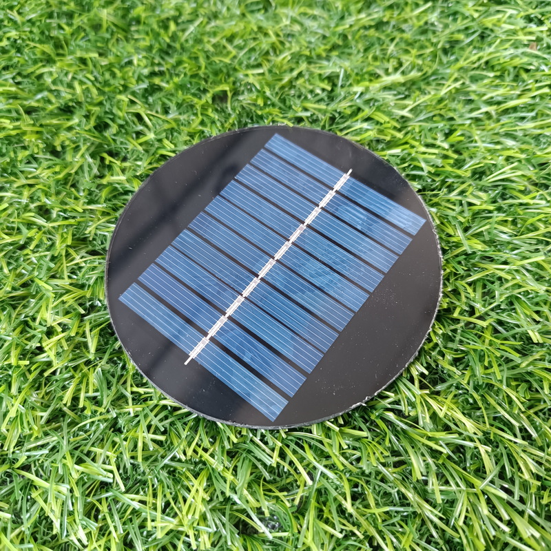 5V 1.4W Circle Round Mono Glass Laminated Solar Panel