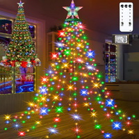 6.6FT X 16 Lines Fairy Lights with 8 Modes Timer Remote 400 LED Waterfall Christmas Tree Lights