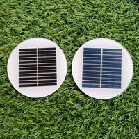 Crystalline Silicon Solar Module 95mm Diameter 6v 06w Round Potovoltaic Panel