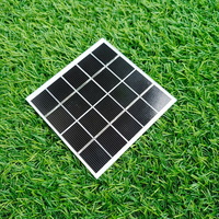 Frameless Glass Laminated Mini 1.5 Watt Square 95x95mm Solar Panel 1.5 w 5v 300ma