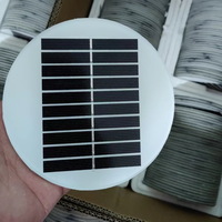 Mini Placa Solar Circle 1.2w 150mm 130mm Round Monocrystalline Solar Panel
