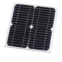 15W 18V Monocrystalline Silicon Tempered Glass Solar Modules Panel
