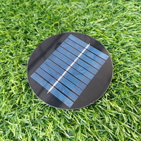 5V 1.4W Circle Round Mono Glass Laminated Solar Panel