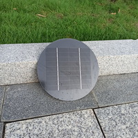 Frameless Black Solar Panel 9v 4.5w Photovoltaic Panel Solar Circular Dia 210 mm