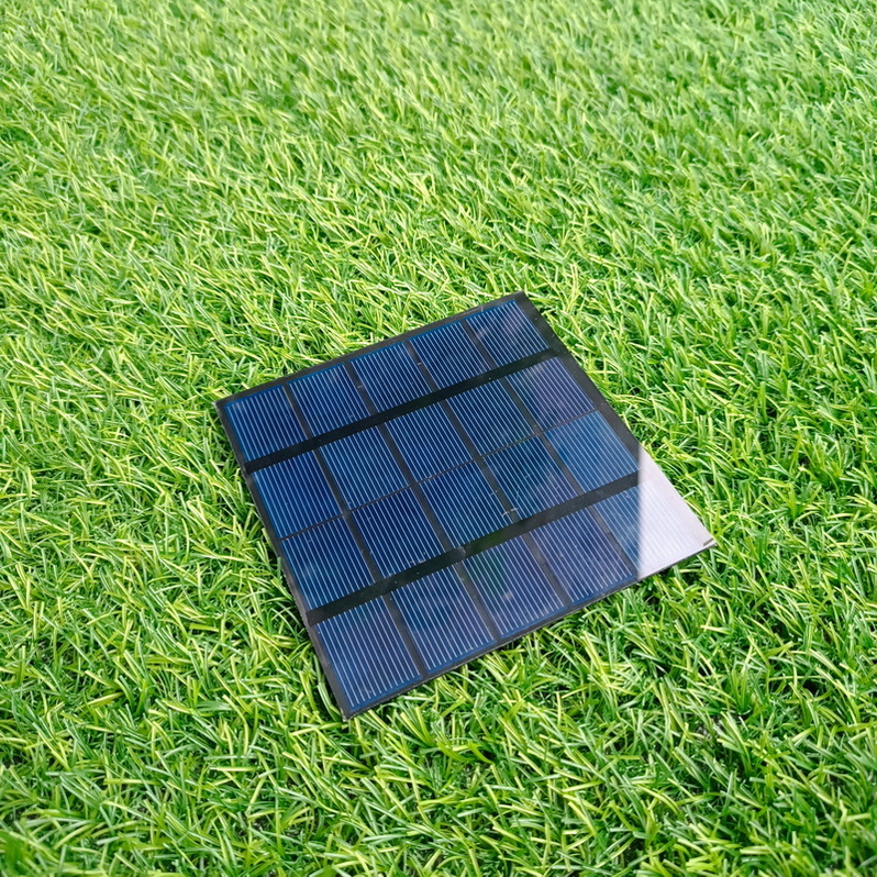 Mini 110x110 Panneau Solaire Polycrystalline Solar Panel Frame Single Glass Laminated 5V 1.5W