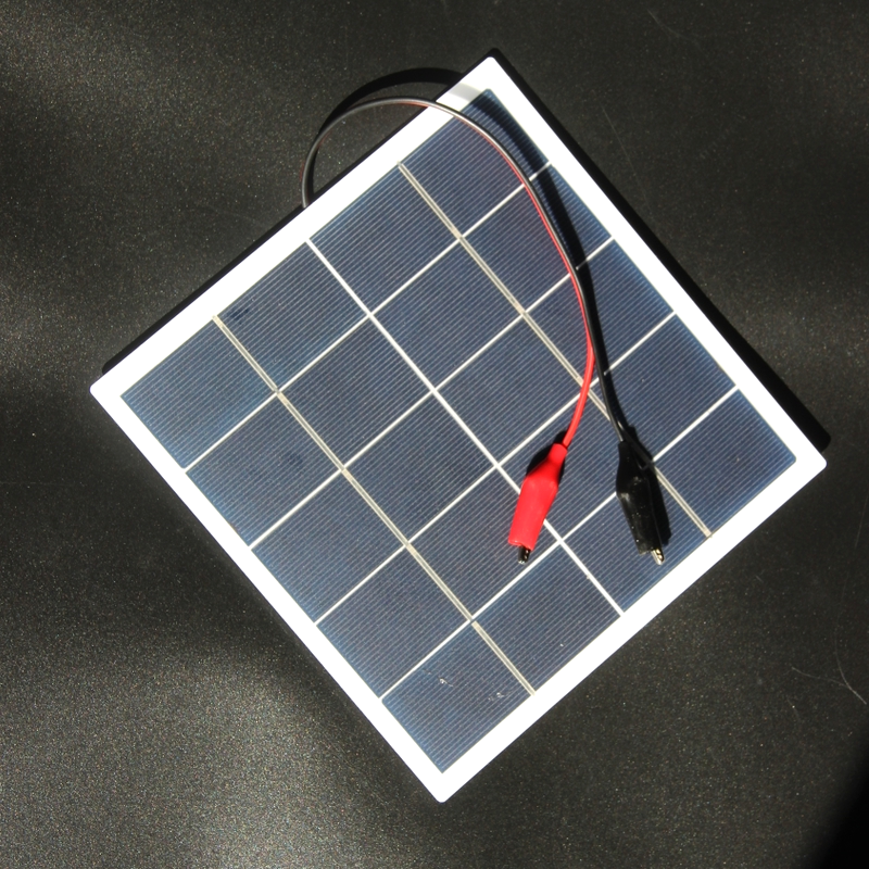 Photovoltaic Solar Panel 5v4w Multicristalline 800ma Solar Module with Alligator Clip