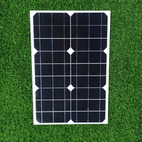 China 340x495mm 30WP Mono Solar Module Frameless Glass Laminated 9V 30W