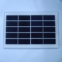 5v 2.3w Mini Glass Solar Panel Customized Frameless PV 5v 2.3w Small Size