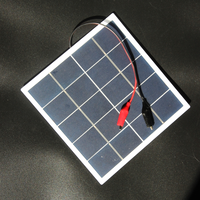 Photovoltaic Solar Panel 5v4w Multicristalline 800ma Solar Module with Alligator Clip
