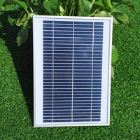 Long Life Glass Laminated Aluminum Profile 32 Polycrystalline Silicon Cells 6W 16V Solar Panel