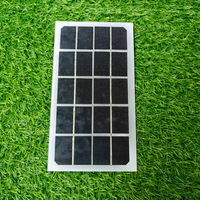 Battery Charging 800ma Mono Glass PV Module 4w 5v Solar Panels with Plug 220x120 mm