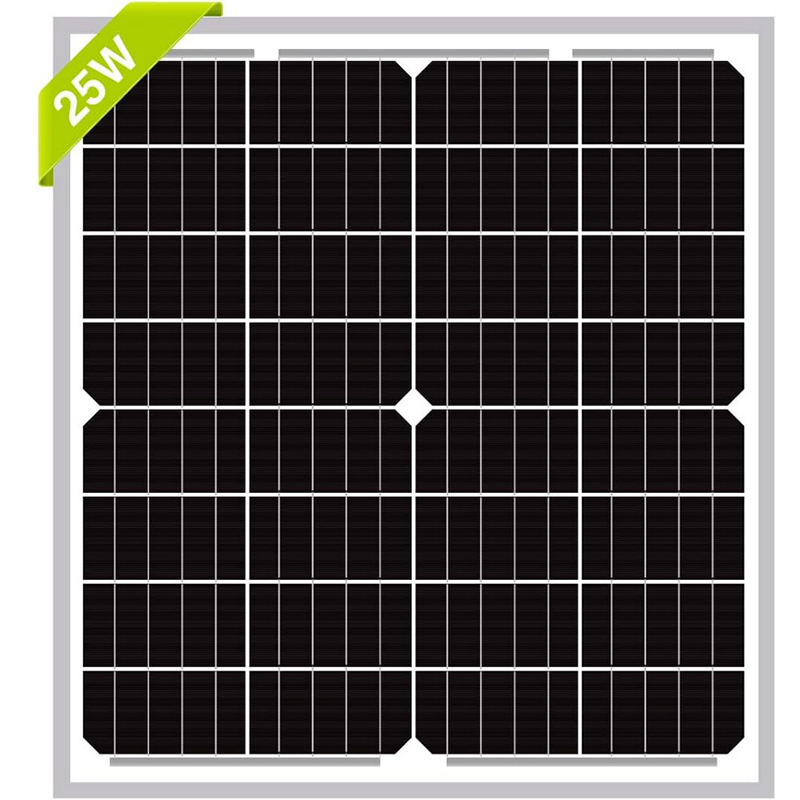 China 16V Glass PV Module 12 Volt 25 Watt Mono Solar Panel for RV Marine Boat Mini Portable 12v 18v 