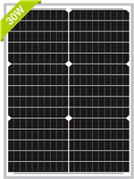 High-Efficiency Monocrystalline PV Module 30W 15V Input Glass Laminated Solar Panel